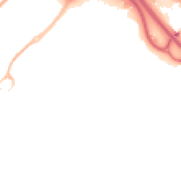 Night-time road noise heatmap for TF3 4DY