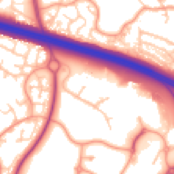 Daytime road noise heatmap for TF3 4TL