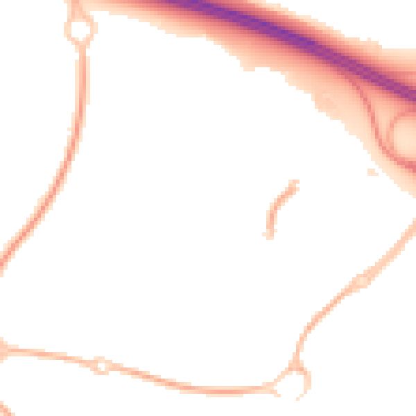 Night-time road noise heatmap for TF3 4TP