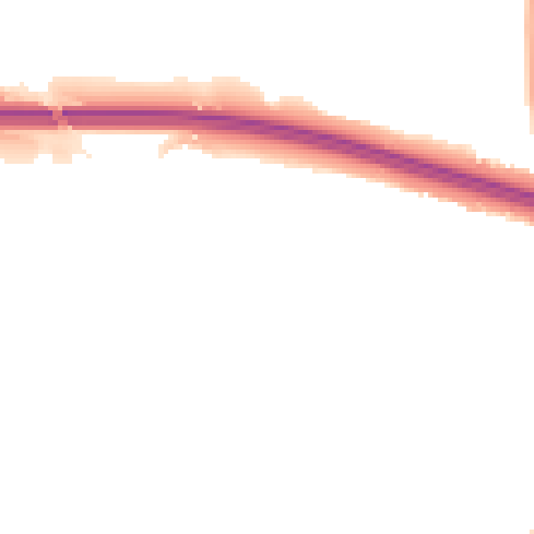 Night-time road noise heatmap for TF3 5BA