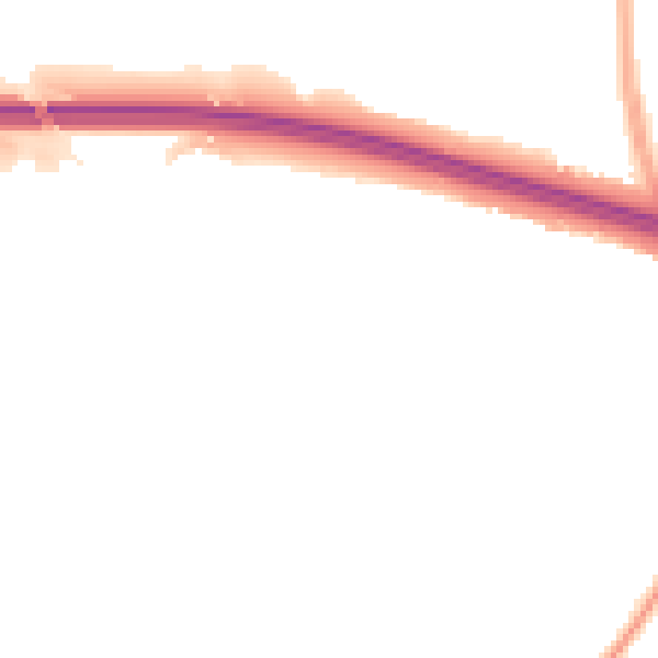 Night-time road noise heatmap for TF3 5BE