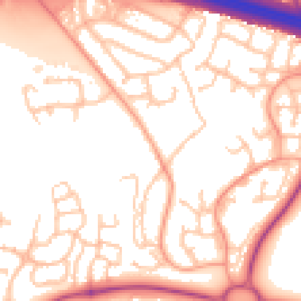 Daytime road noise heatmap for TF3 5BF