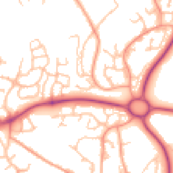 Daytime road noise heatmap for TF3 5BL