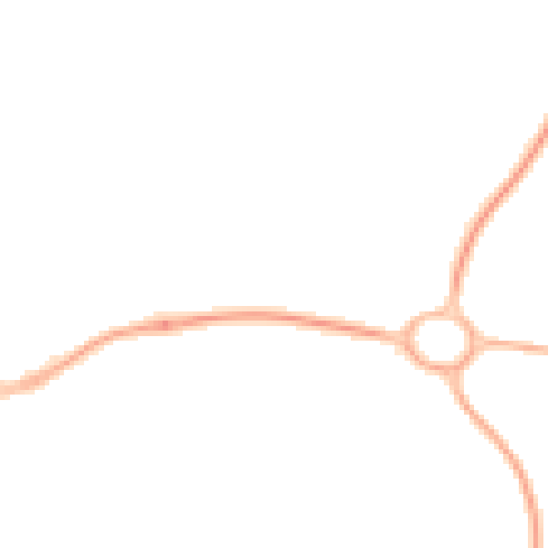 Night-time road noise heatmap for TF3 5BL
