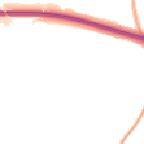 Night-time road noise heatmap for TF3 5BN