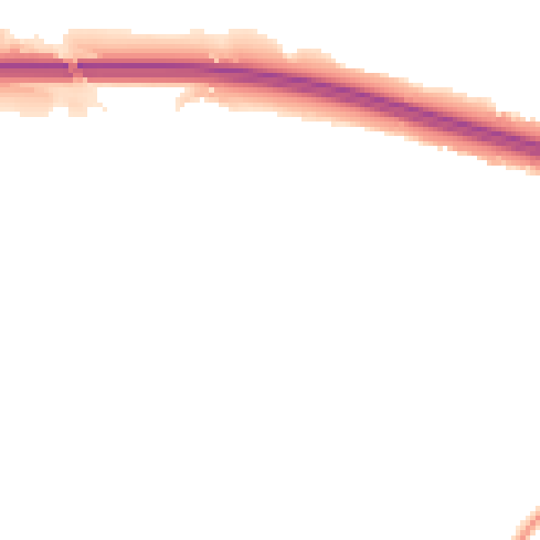 Night-time road noise heatmap for TF3 5BS