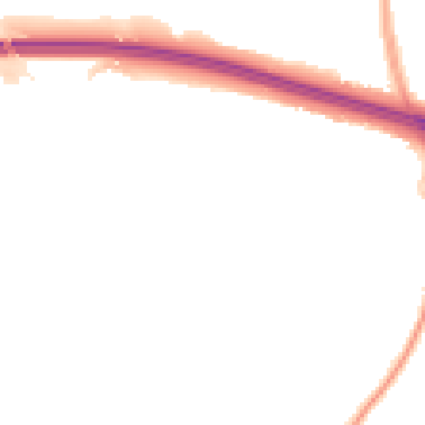 Night-time road noise heatmap for TF3 5BY