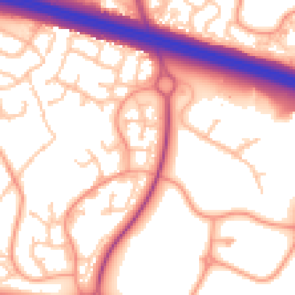 Daytime road noise heatmap for TF3 5DB