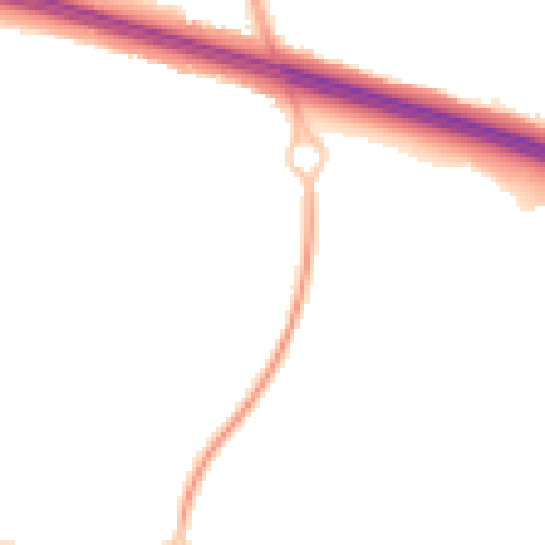 Night-time road noise heatmap for TF3 5DB
