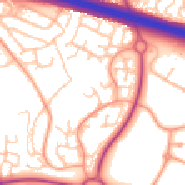Daytime road noise heatmap for TF3 5DD