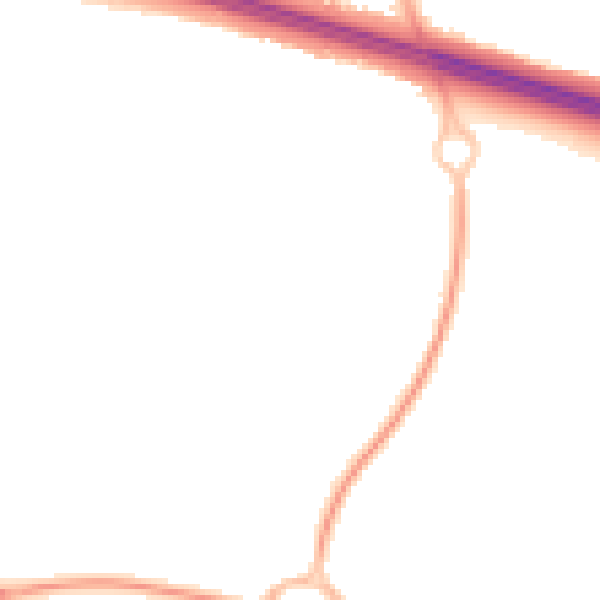 Night-time road noise heatmap for TF3 5DD
