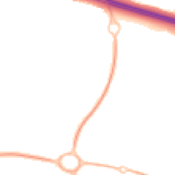 Night-time road noise heatmap for TF3 5DF
