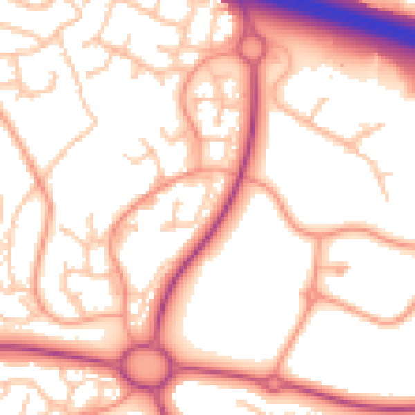 Daytime road noise heatmap for TF3 5DL