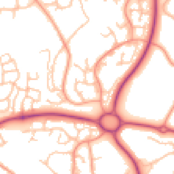 Daytime road noise heatmap for TF3 5DN