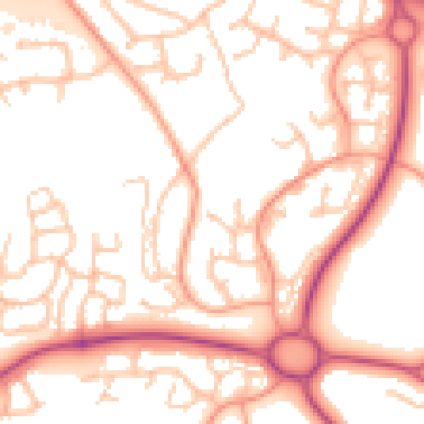 Daytime road noise heatmap for TF3 5DS