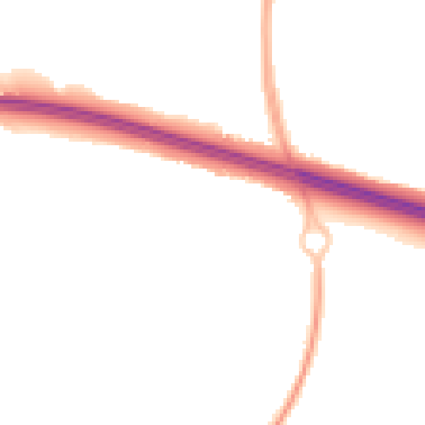 Night-time road noise heatmap for TF3 5DX