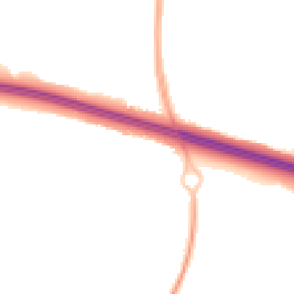 Night-time road noise heatmap for TF3 5DY