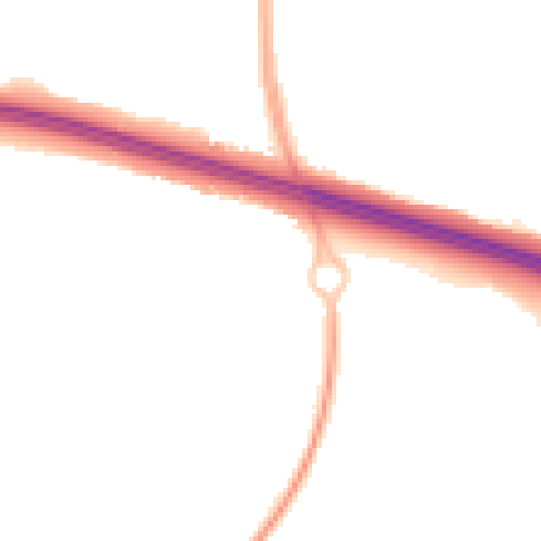 Night-time road noise heatmap for TF3 5DZ