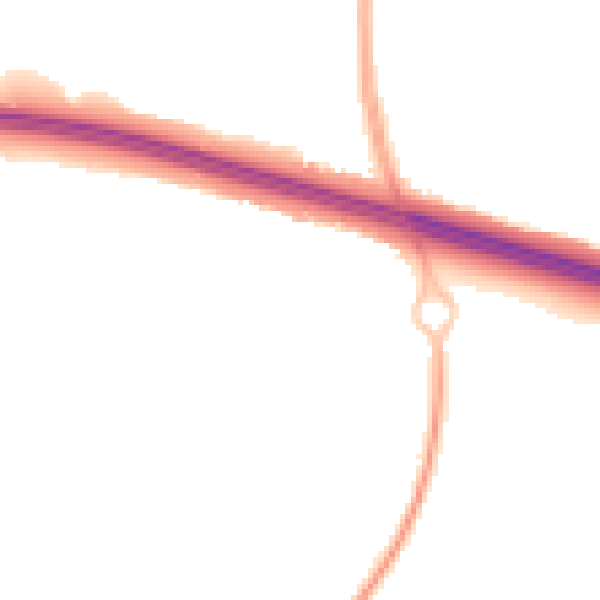 Night-time road noise heatmap for TF3 5EA
