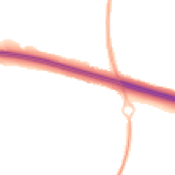 Night-time road noise heatmap for TF3 5EB