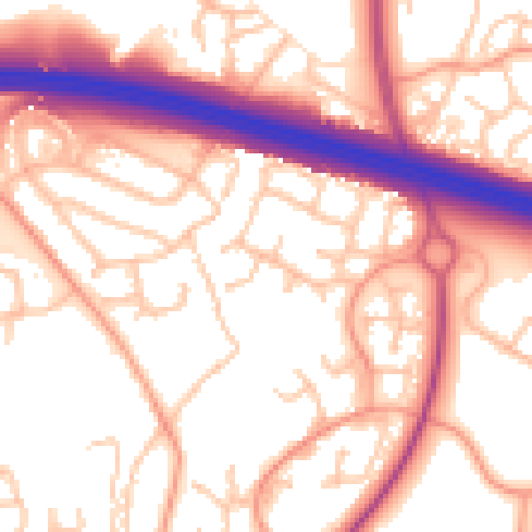 Daytime road noise heatmap for TF3 5ED
