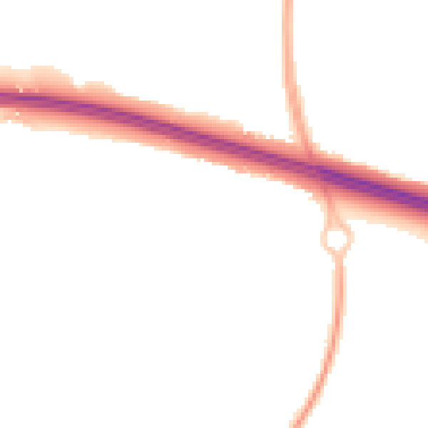 Night-time road noise heatmap for TF3 5EE