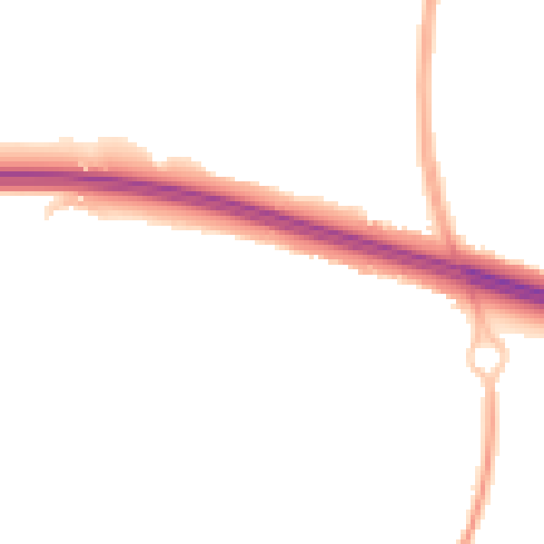 Night-time road noise heatmap for TF3 5EL