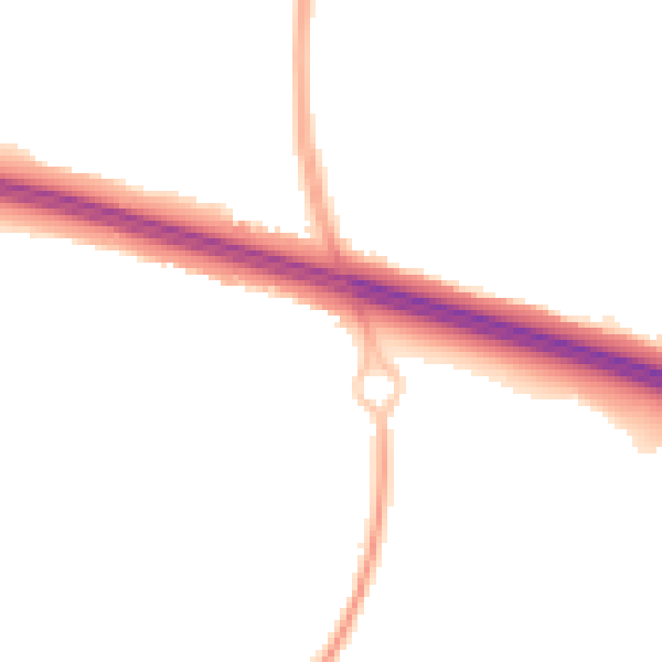 Night-time road noise heatmap for TF3 5EN