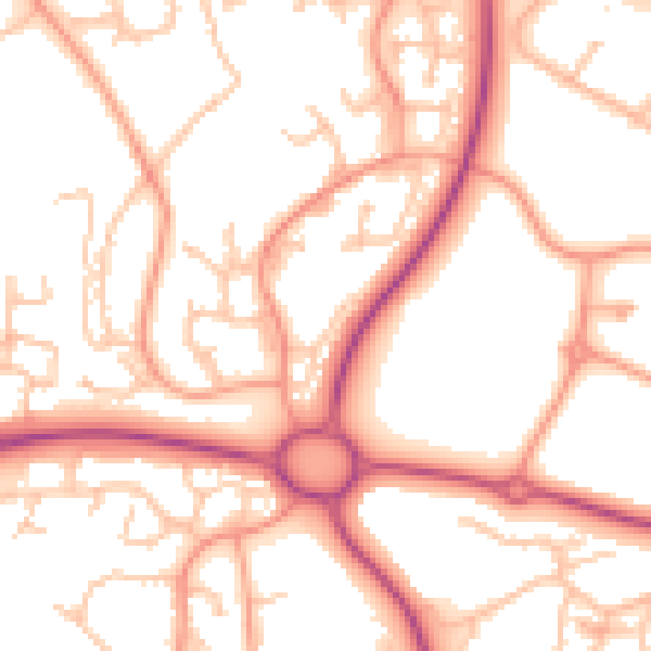 Daytime road noise heatmap for TF3 5EP