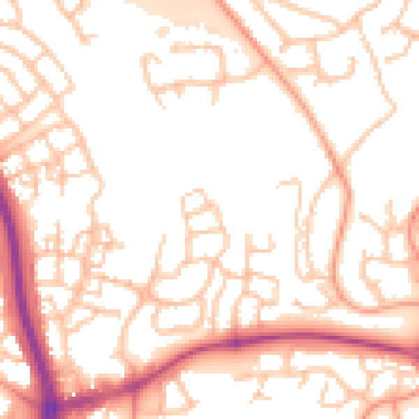 Daytime road noise heatmap for TF3 5FP