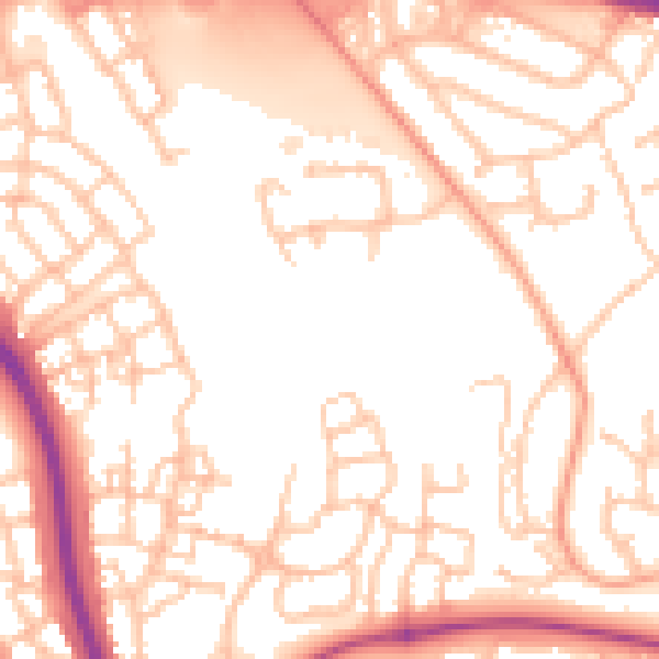 Daytime road noise heatmap for TF3 5FS