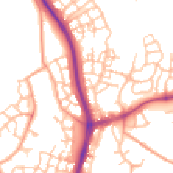 Daytime road noise heatmap for TF3 5GW