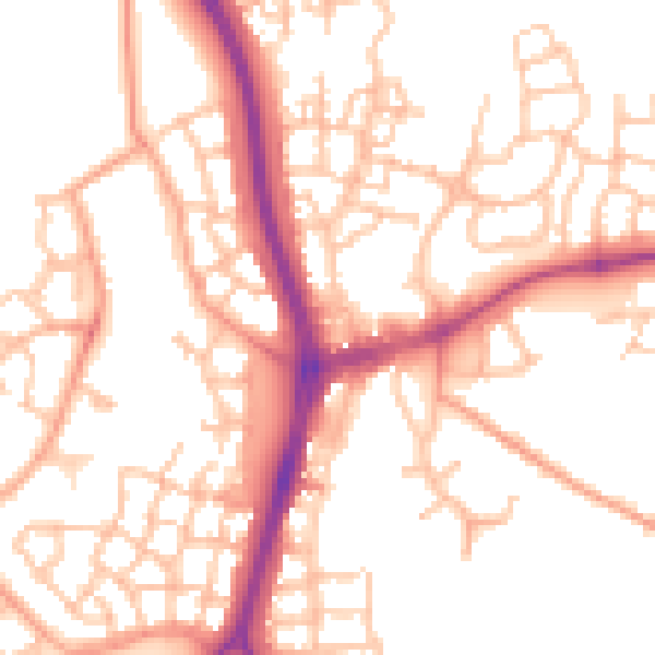 Daytime road noise heatmap for TF3 5HS