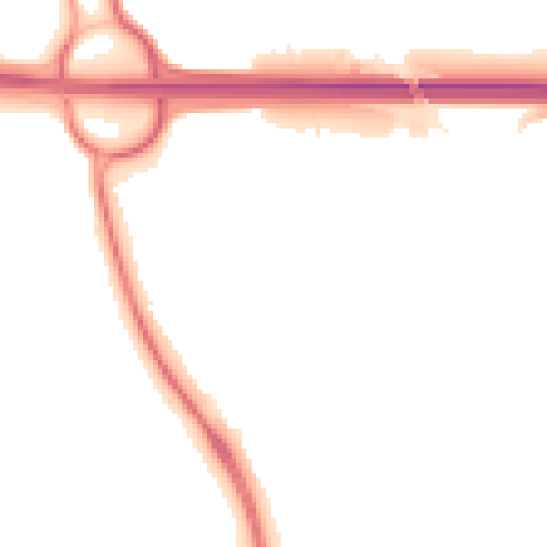 Night-time road noise heatmap for TF3 5JL