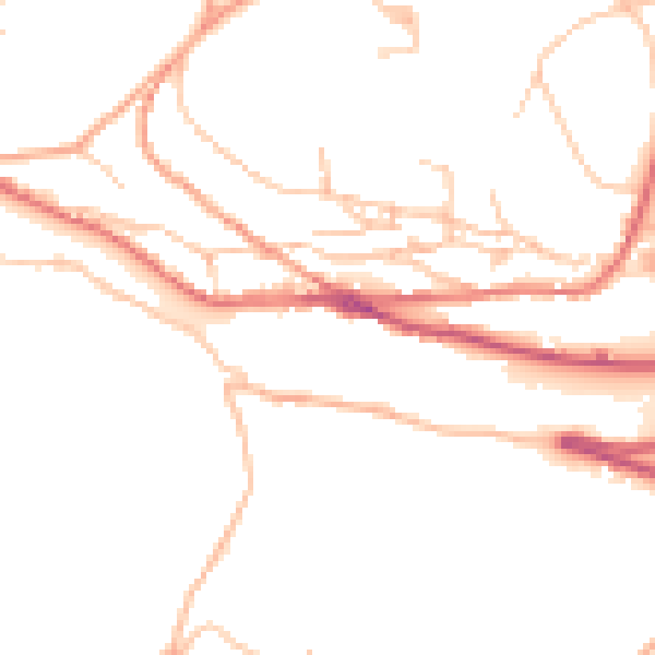 Daytime road noise heatmap for TF8 7AF