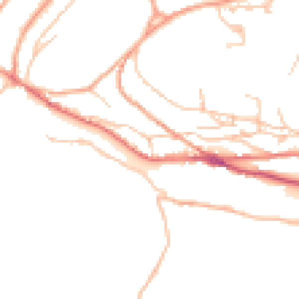 Daytime road noise heatmap for TF8 7AN