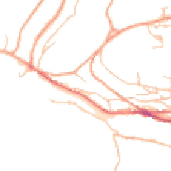 Daytime road noise heatmap for TF8 7AT