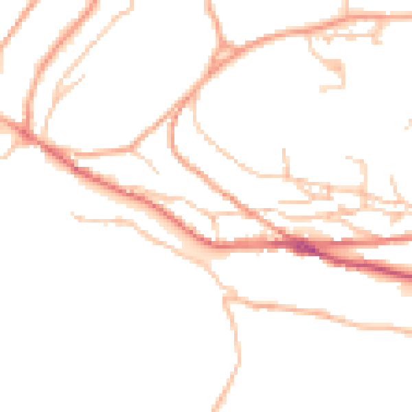 Daytime road noise heatmap for TF8 7AU