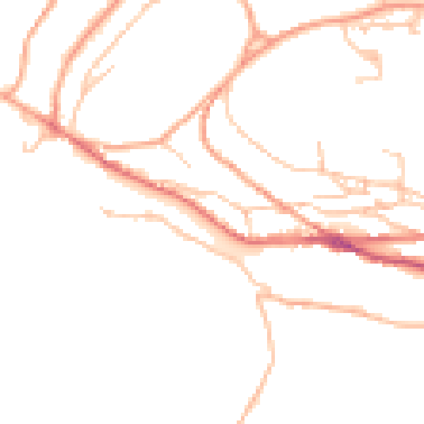 Daytime road noise heatmap for TF8 7AW