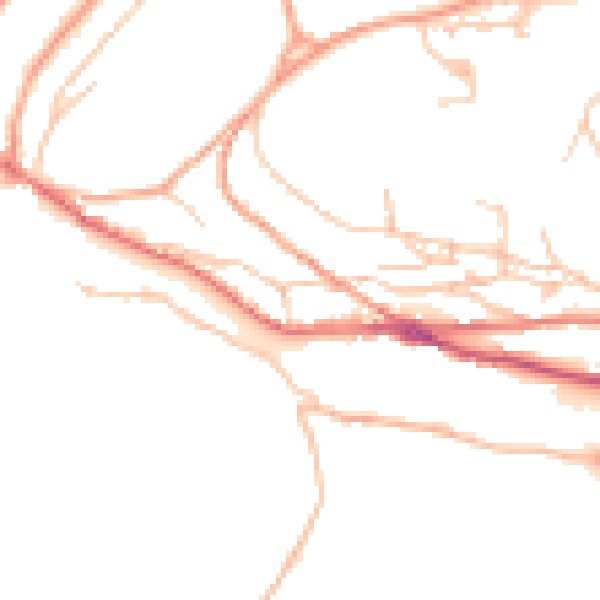 Daytime road noise heatmap for TF8 7AY