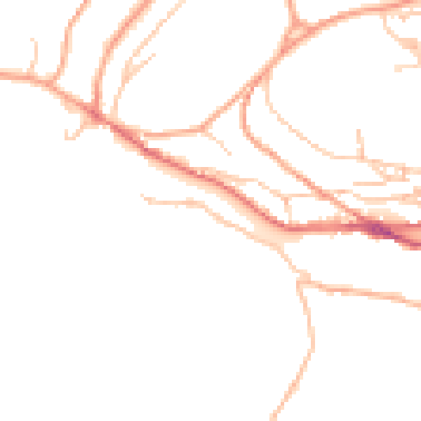 Daytime road noise heatmap for TF8 7AZ