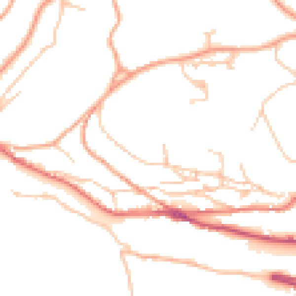 Daytime road noise heatmap for TF8 7BF