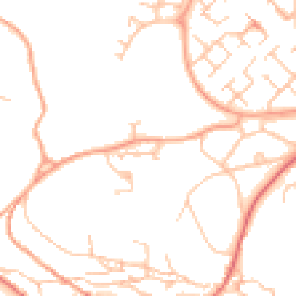 Daytime road noise heatmap for TF8 7BH