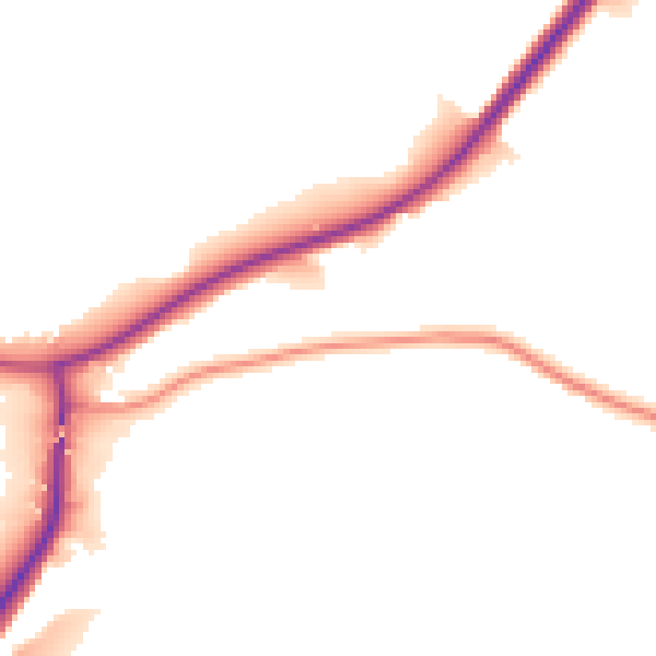 Daytime road noise heatmap for TF8 7BN