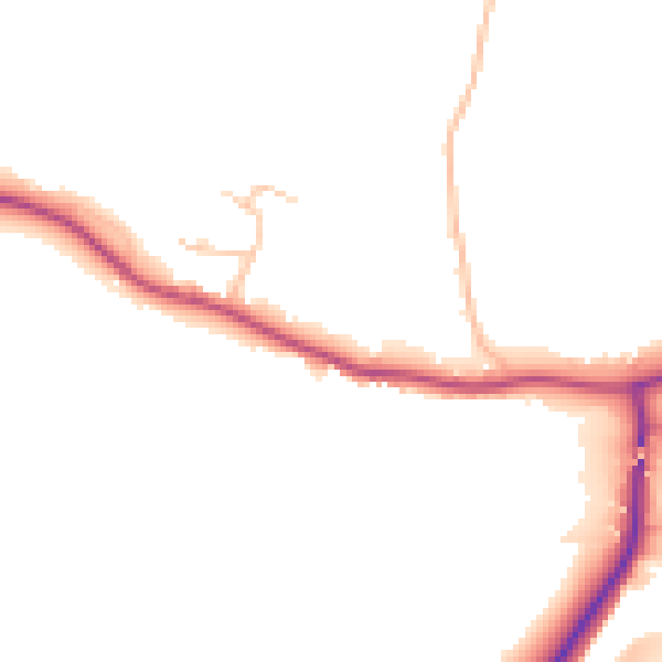 Daytime road noise heatmap for TF8 7BX