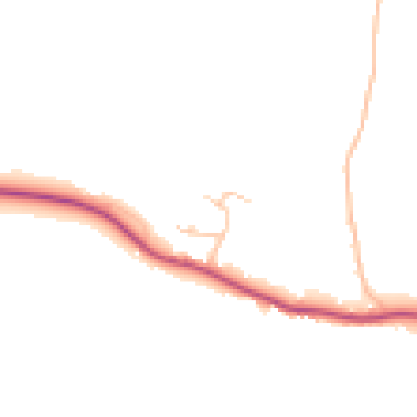Daytime road noise heatmap for TF8 7BY