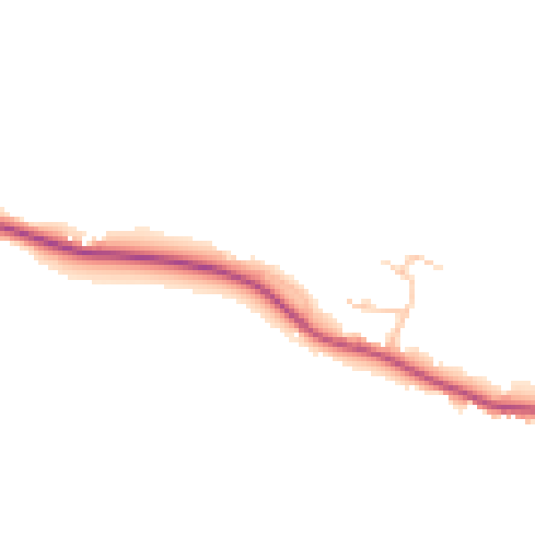 Daytime road noise heatmap for TF8 7DB