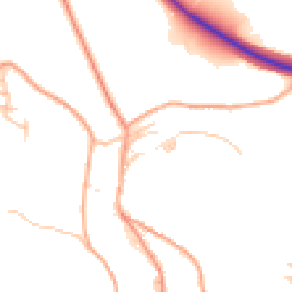 Daytime road noise heatmap for TF8 7DY