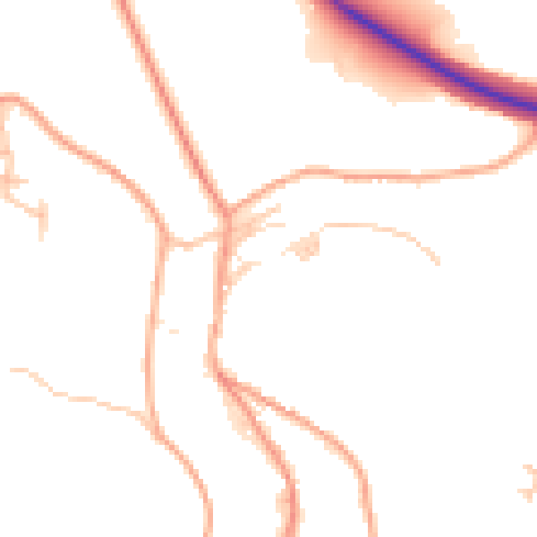 Daytime road noise heatmap for TF8 7EB