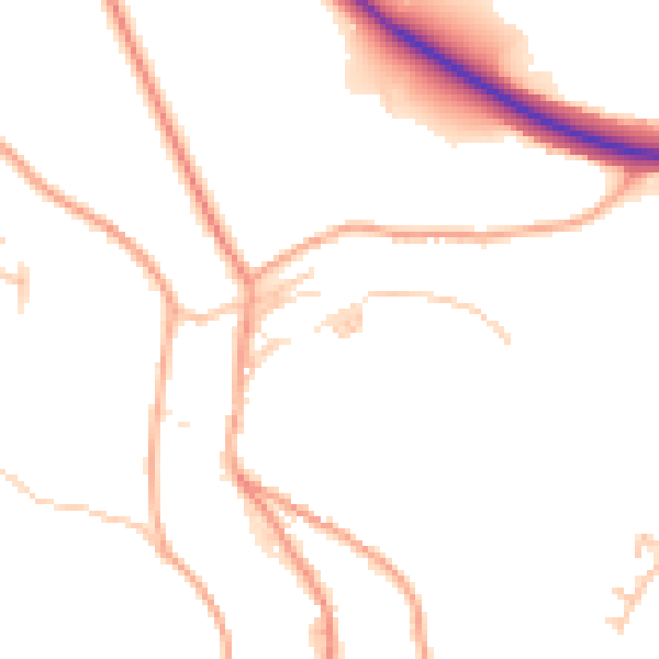 Daytime road noise heatmap for TF8 7ED